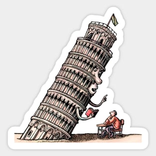 Italian Lessons from the Tower of Pisa Sticker